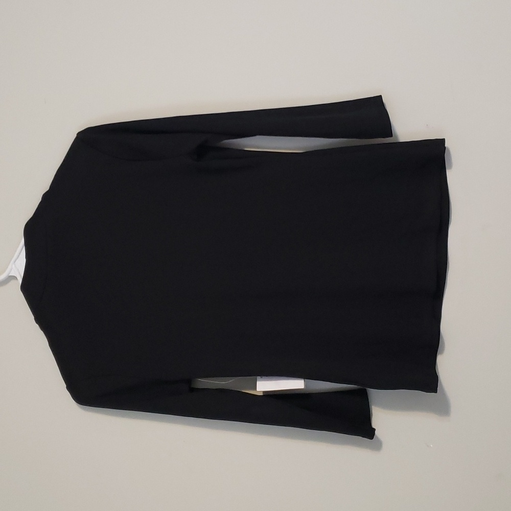 Carmen Marc Valvo black long sleeve shirt - Picture 9 of 16